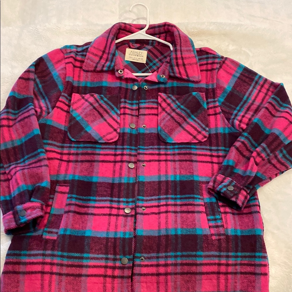 Plaid Women’s Jacket- Pink and Teal
